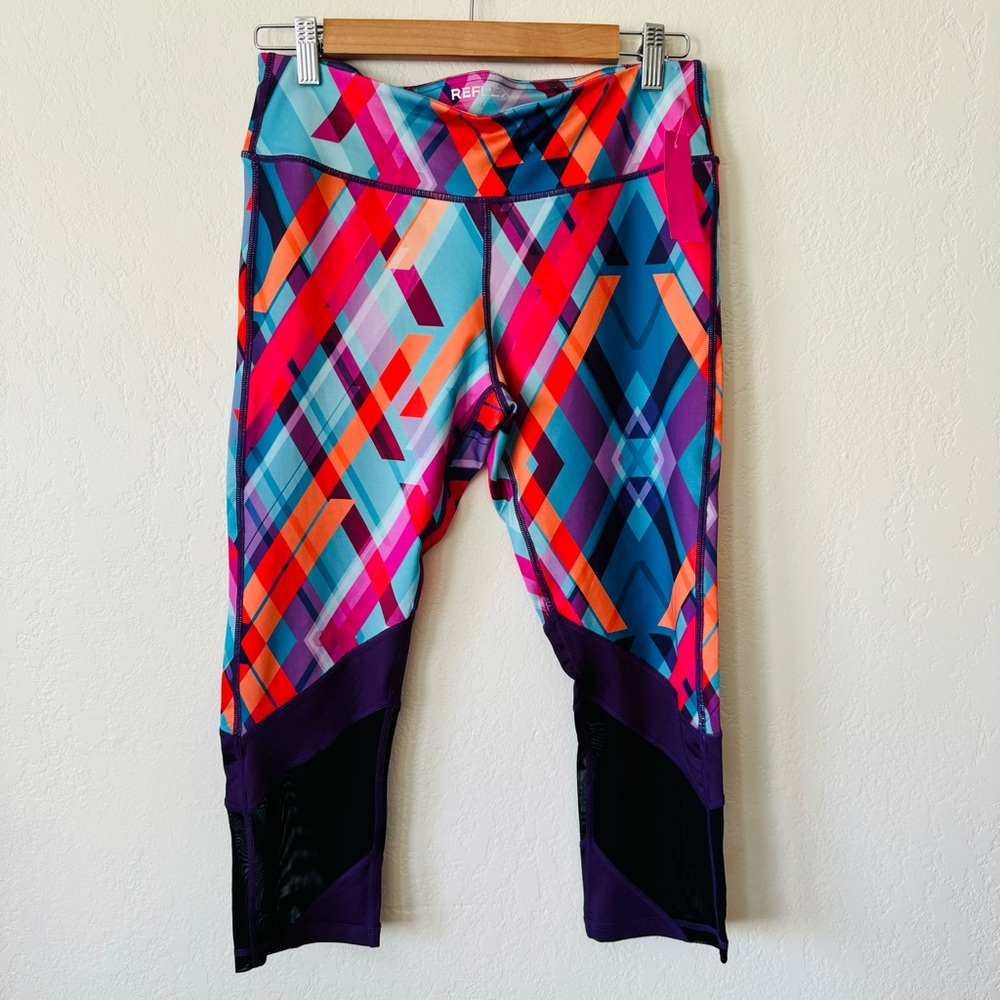 REFLEX | multicolored pattern athletic cropped leggings